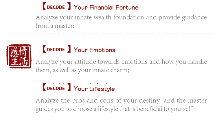 测算后您将知道以下信息